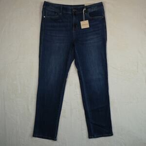 American Star Straight Leg Mid Rise Jeans Size 14 Stonewash NWT